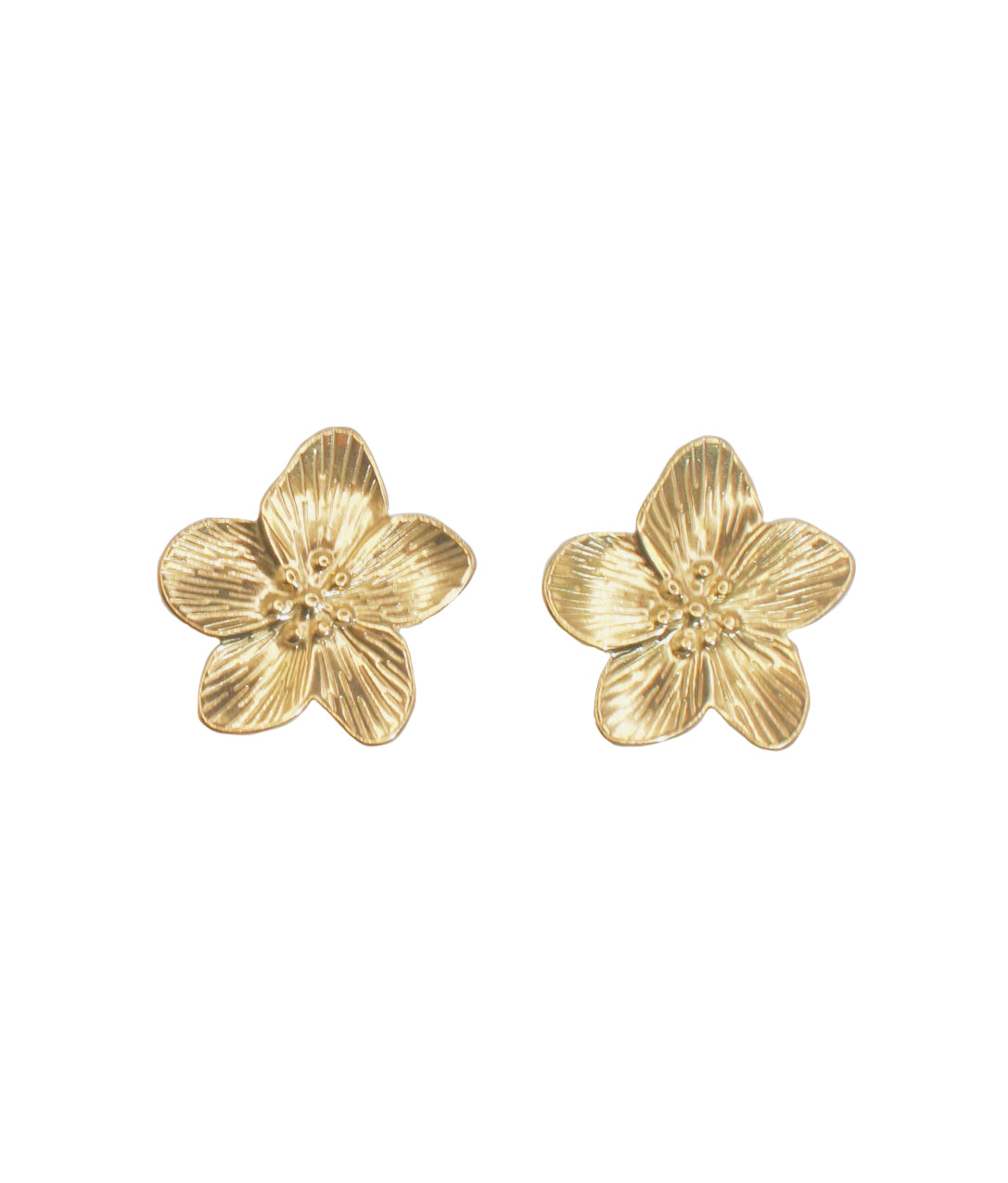 Small Gold Flower Earrings – Vintage Heaven