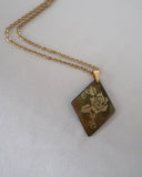 Golden Rose Pendant Necklace