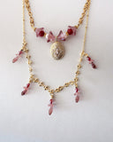 Georgette Beaded Drop Charm Necklace