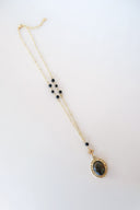 Rosalie Blue Tiger's Eye Lariat Necklace