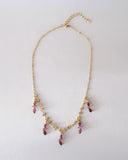 Georgette Beaded Drop Charm Necklace