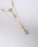 Delilah Amazonite Beaded Pendant Necklace