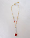 Chérie Carnelian Lariat