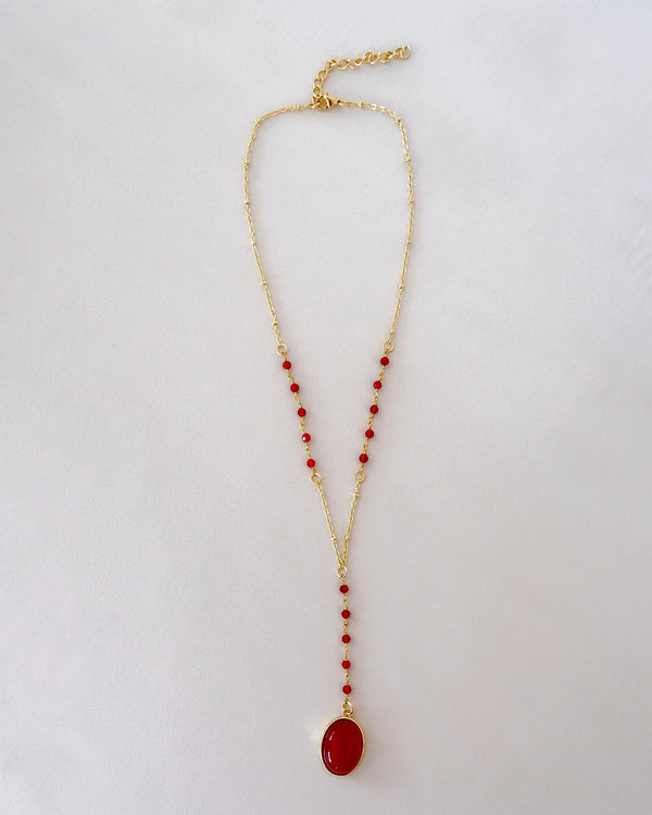 Chérie Carnelian Lariat