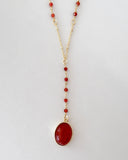 Chérie Carnelian Lariat