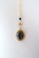 Rosalie Blue Tiger's Eye Lariat Necklace