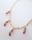 Georgette Beaded Drop Charm Necklace