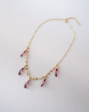 Georgette Beaded Drop Charm Necklace