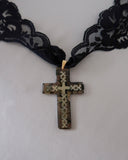 Nocturne Lace Cross Necklace