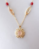 Emmeline Rose Quartz & Topaz Necklace