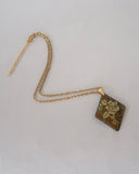 Golden Rose Pendant Necklace
