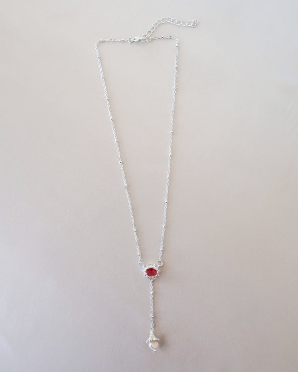 Neoma Pearl Lariat Necklace