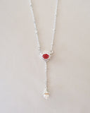 Neoma Pearl Lariat Necklace