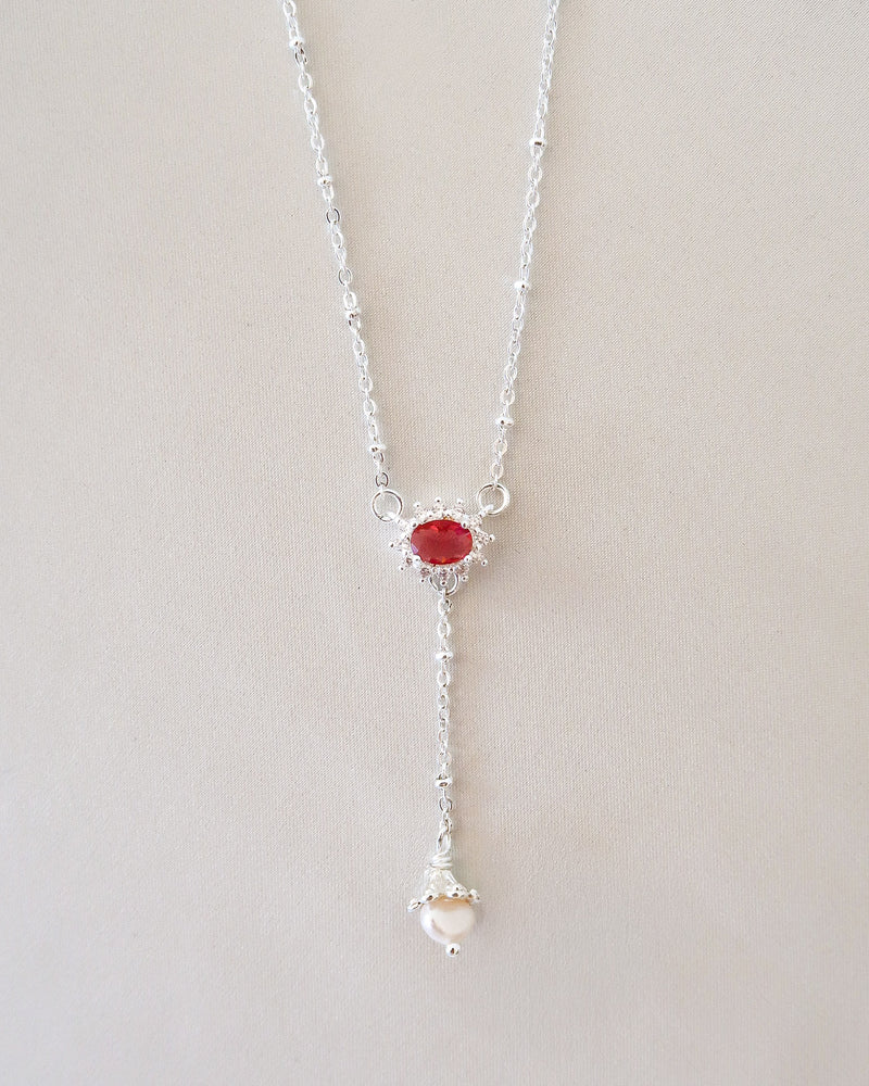 Neoma Pearl Lariat Necklace