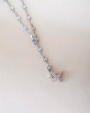 Cia Crystal & Star Lariat Necklace