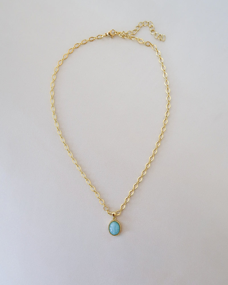 Azalea Amazonite Oval Necklace