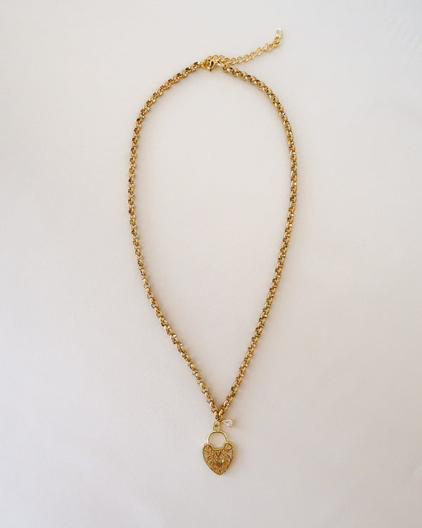 Victoria Heart Lock Necklace