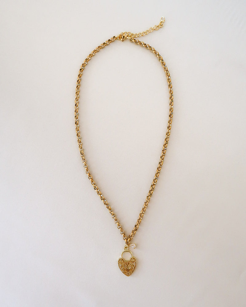 Victoria Heart Lock Necklace