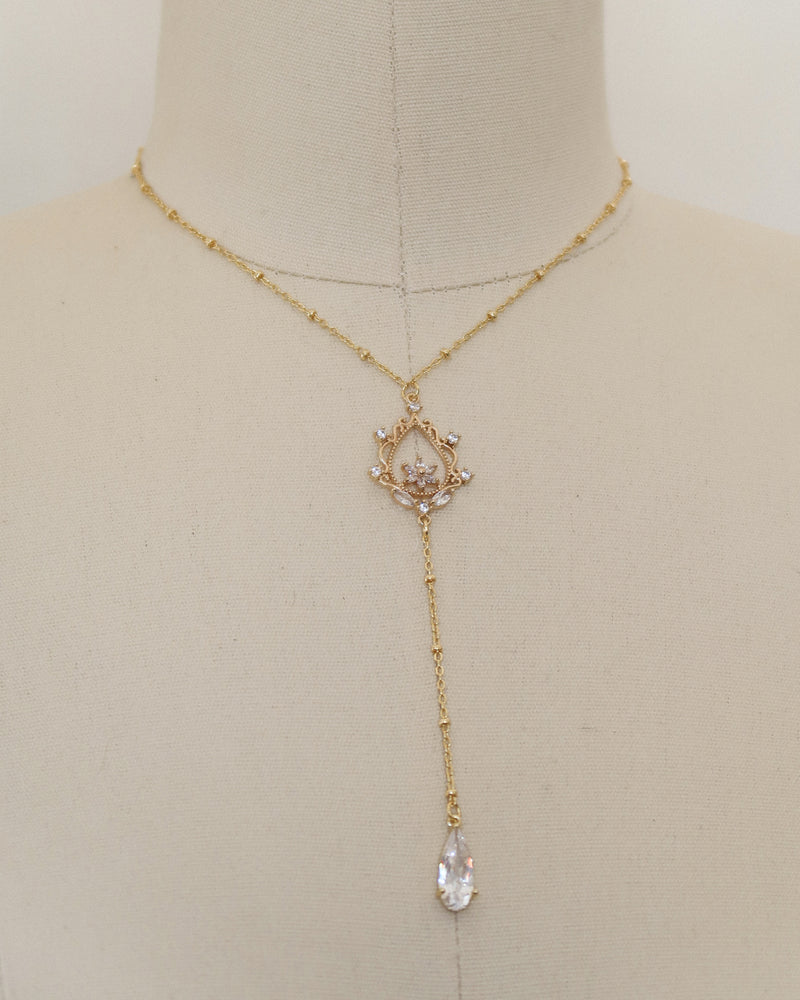 Heavenly Drop Lariat Necklace